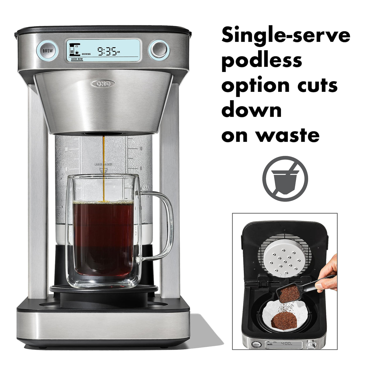 12-Cup Coffee Maker with Single-Serve Function Y66700