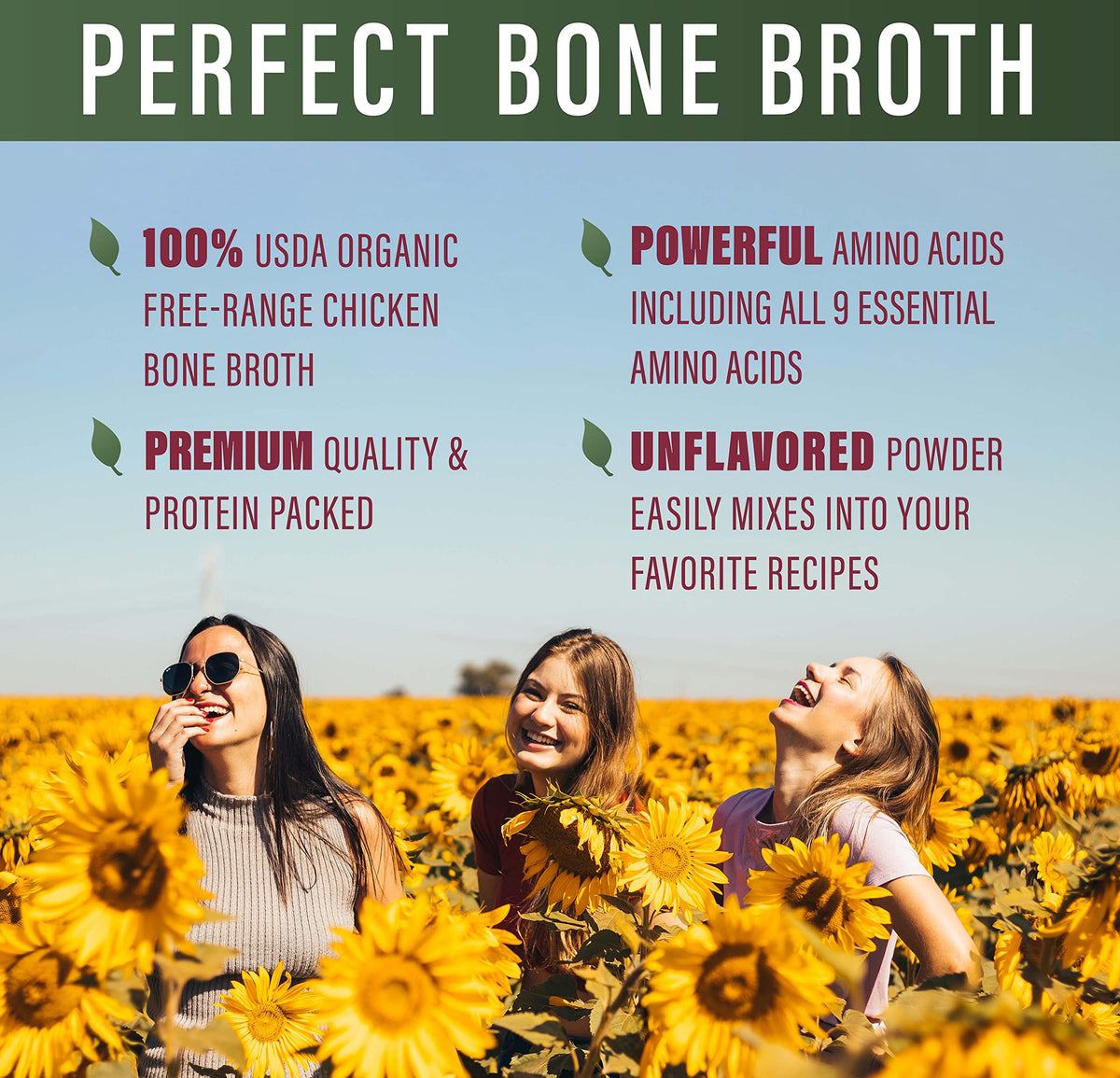 Organic Chicken Bone Broth Powder 330g 30 Servings K4937