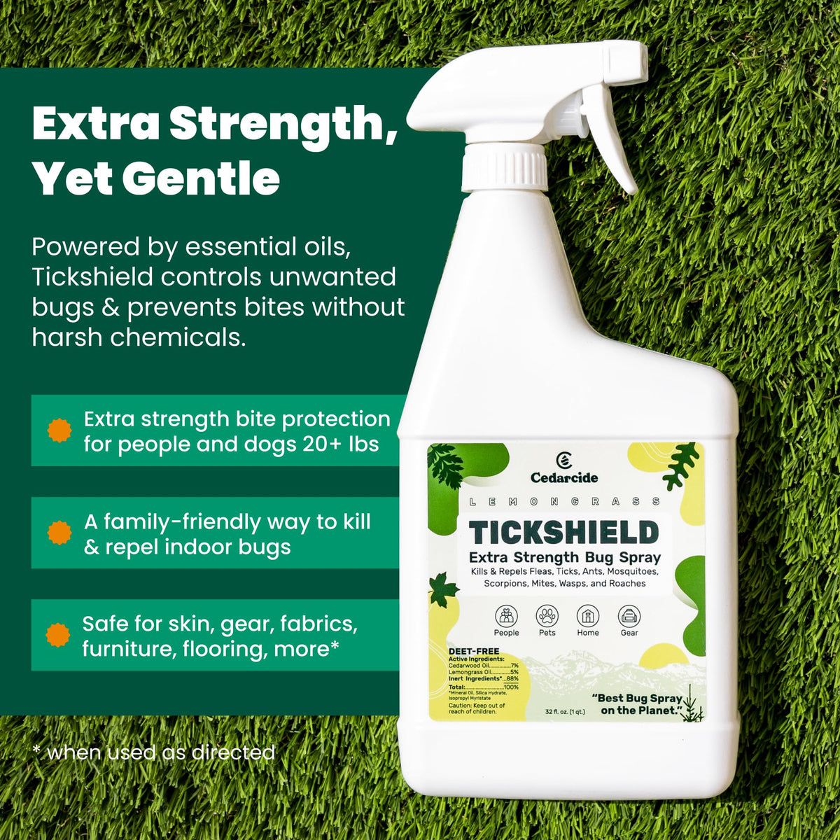 Cedar Oil Tick & Mosquito Repellent Spray N1529