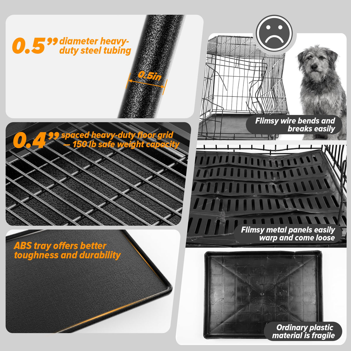 48 Inch Heavy Duty Dog Crate Y645016