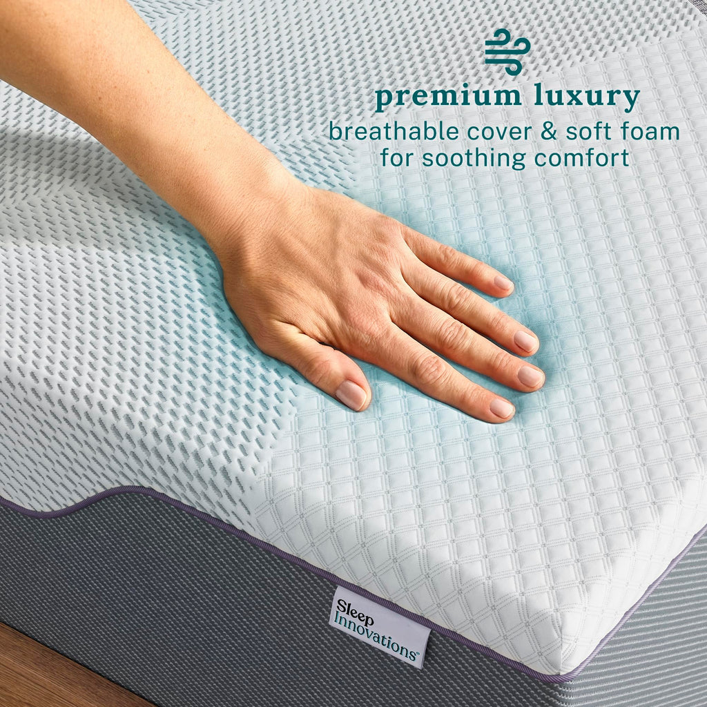 12 Inch Green Tea Memory Foam Mattress, Twin Size R87774