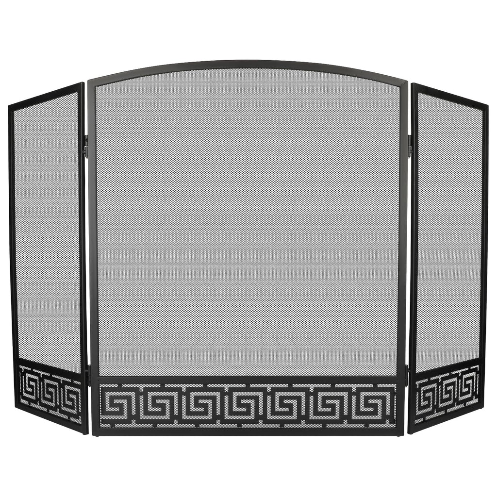 Arched 3 Panel Folding Fireplace Screen V754932