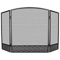 Arched 3 Panel Folding Fireplace Screen V754932