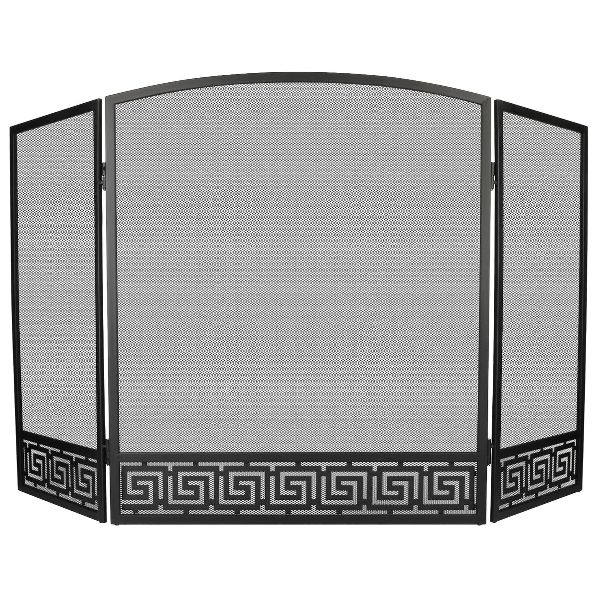 Arched 3 Panel Folding Fireplace Screen V754932
